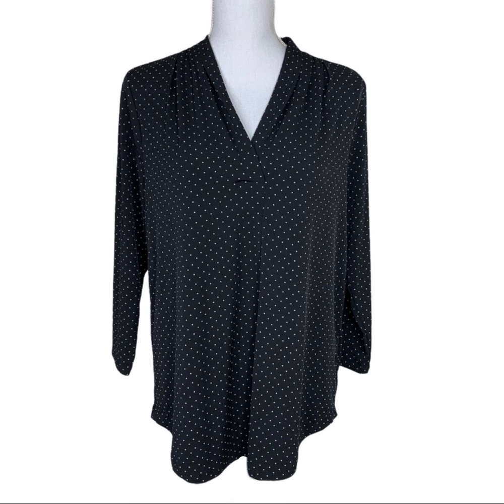 Charter Club Polkadot loose blouse, size L